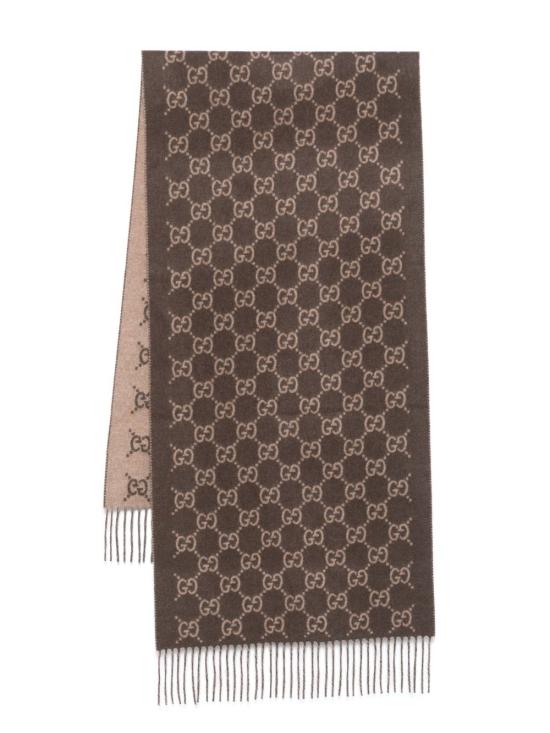 26FW 구찌 GG 캐시미어 스카프 812317 4GABX2579 BROWN BEIGE