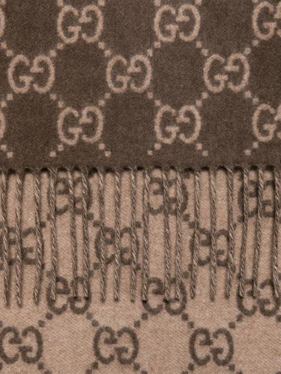 26FW 구찌 GG 캐시미어 스카프 812317 4GABX2579 BROWN BEIGE - GUCCI
