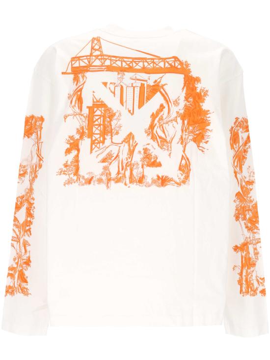 26FW 오프화이트 반팔 티셔츠 44MAB09CF26J006 100 White - OFF WHITE