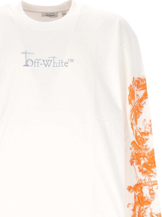 26FW 오프화이트 반팔 티셔츠 44MAB09CF26J006 100 White - OFF WHITE