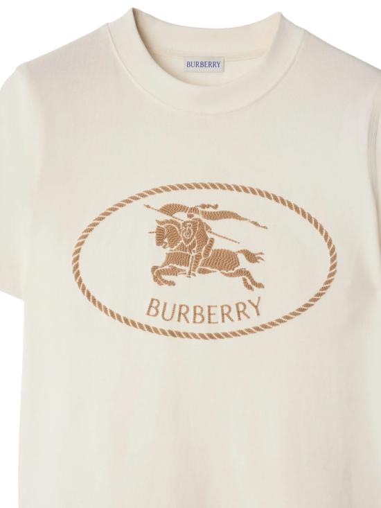 26FW 버버리 나이트 스탬프 코튼 티셔츠 8109817 X CHALK - BURBERRY