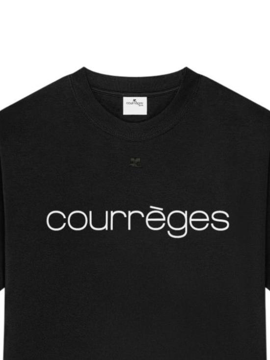 26FW 쿠레쥬 반팔 티셔츠 326JTS203JS0312 9901 BLACK HERITAGE WHITE - COURREGES