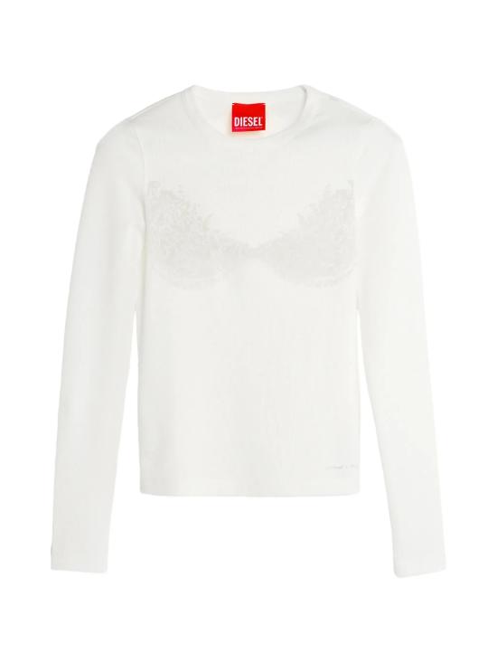 26FW 디젤 긴팔 티셔츠 P01799 0SPFB100 WHITE