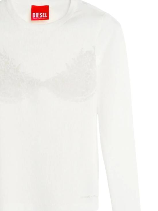 26FW 디젤 긴팔 티셔츠 P01799 0SPFB100 WHITE - DIESEL