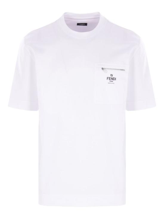26FW 펜디 코튼 티셔츠 FY0936 ARYRF0QA0 White