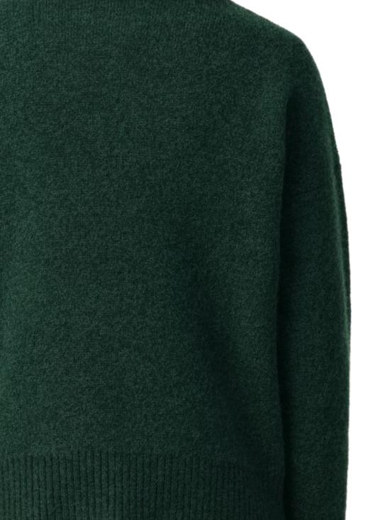 26FW 아미 ADC 크루넥 스웨터 UKS836 KN0135A279 BOTTLE GREEN OFF WHITE - AMI