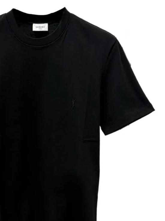 26FW 생로랑 반팔 티셔츠 A001BE Y38BD1000 Black - SAINT LAURENT