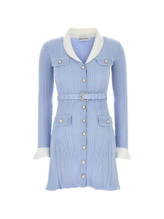 26FW 셀프 포트레이트 미디 원피스 PF26 131SBL BLUE