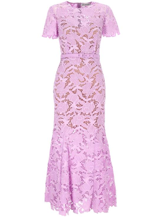 26FW 셀프 포트레이트 미디 원피스 PF26 107ML LILAC