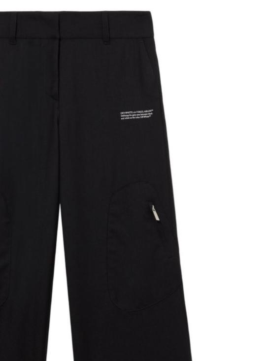 26FW 오프화이트 스트레이트 팬츠 2FH00598B W003 BLACK WHITE - OFF WHITE