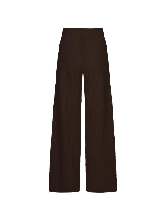 26FW 아뇨나 스트레이트 팬츠 K712010 6K080QM76 DARK BROWN EBONY - AGNONA