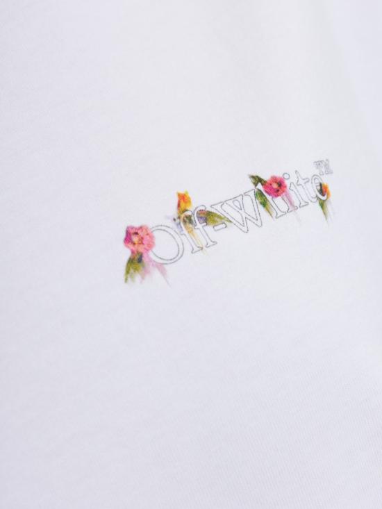 26FW 오프화이트 반팔 티셔츠 2FA00645T W123 WHITE HAWTHORN ROSE - OFF WHITE