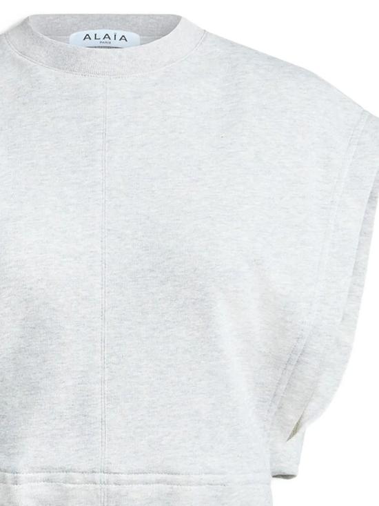 26FW 알라이아 민소매 티셔츠 AA9H1540J082D 827 GRIS MELANGE - ALAIA