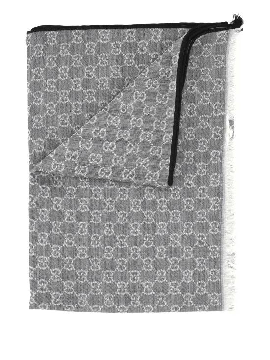 26FW 구찌 GG 울 실크 자카드 스카프 870543 4GAK31360 FLANNERR BLACK
