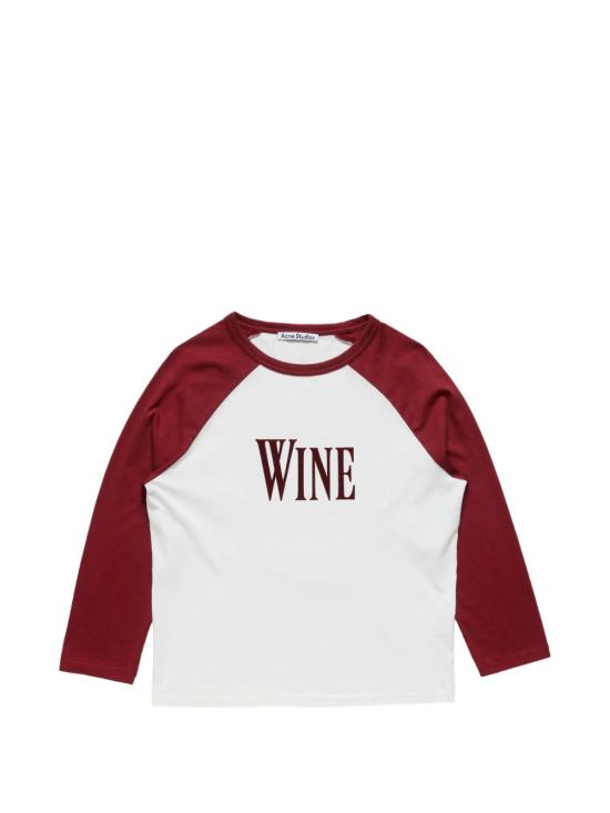 26FW 아크네 스튜디오 반팔 티셔츠 CL0490 CBS Burgundy white