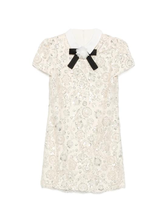 26FW 셀프 포트레이트 미디 원피스 AW26 019SC CREAM