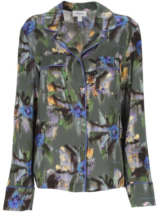26FW 오프화이트 블라우스 2FB00518T W312 BALSAM GREEN ELECTRIC BLUE