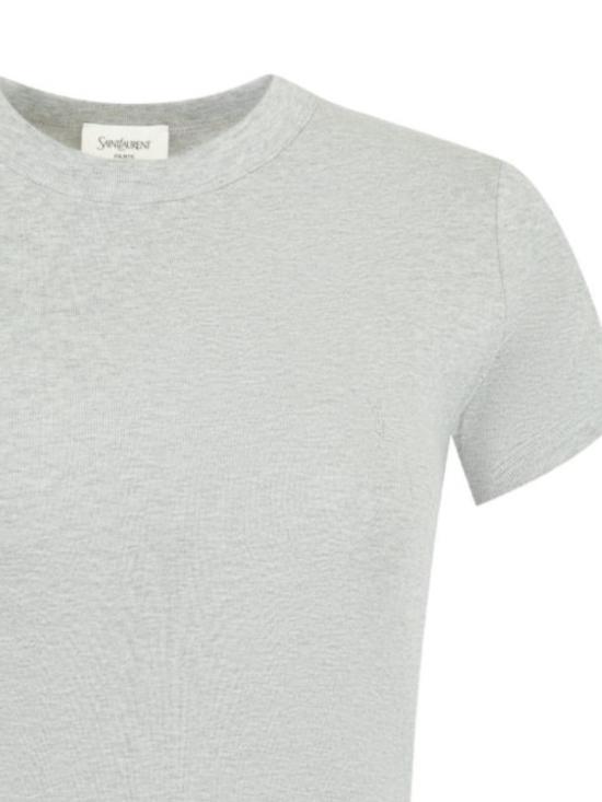 26FW 생로랑 반팔 티셔츠 869630 Y38BD1403 GRIS CHINE - SAINT LAURENT