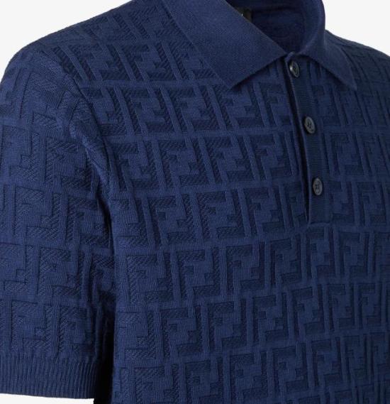 26FW 펜디 폴로 티셔츠 FZC162 AUW0F0QA2 Blue - FENDI