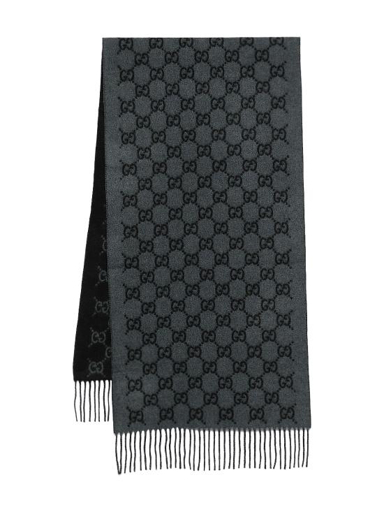 26FW 구찌 GG 캐시미어 스카프 812317 4GABX1260 GRAPHITE BLACK