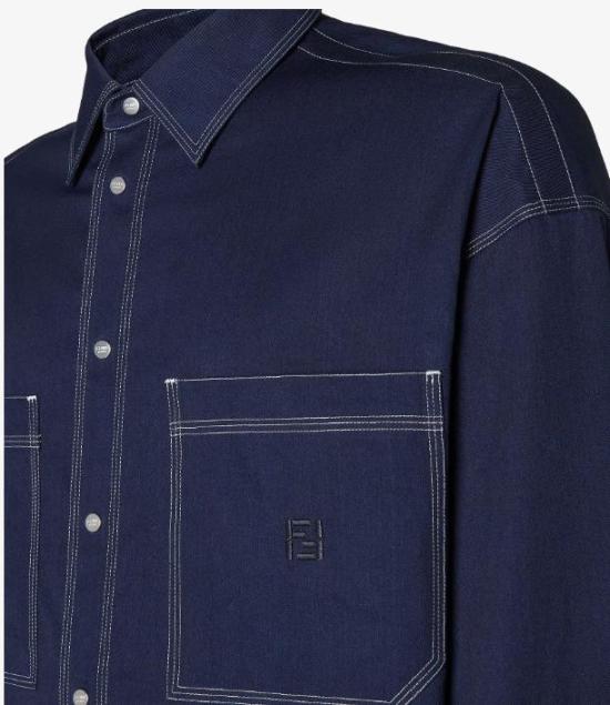 26FW 펜디 셔츠 FS1368 B162F0QA2 Blue - FENDI