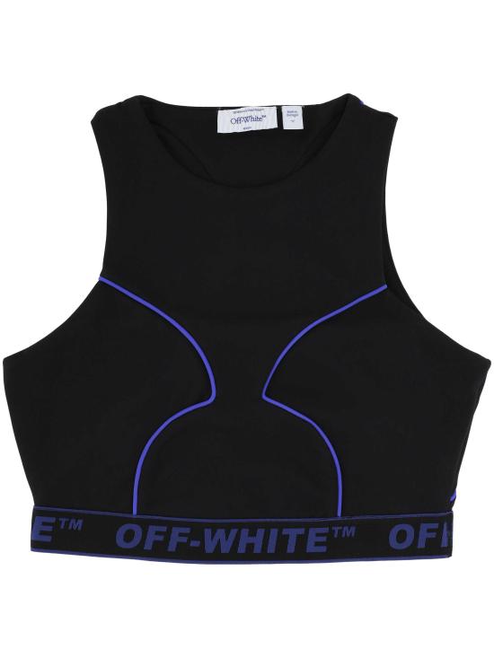 26FW 오프화이트 민소매 티셔츠 2FA00362T W013 Black Electric Blue