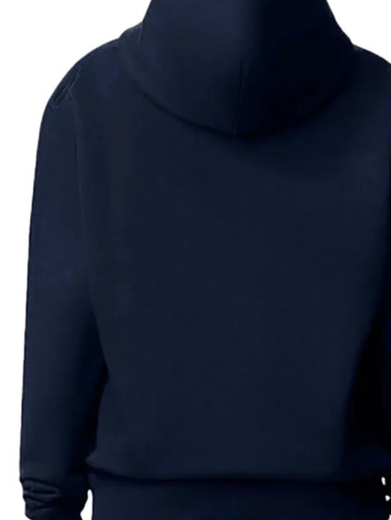 26FW 아미 스몰 하트 로고 루프백 오가닉 코튼 플리스 후드 BFUSW235 730430 Night blue - AMI