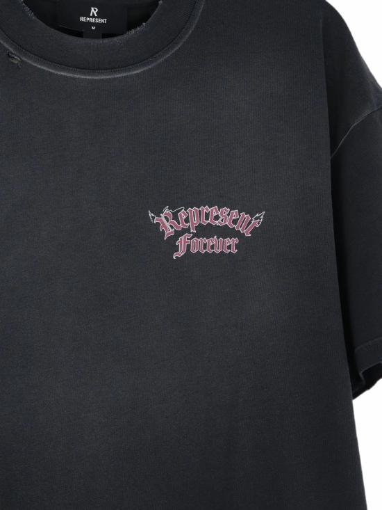 26FW 리프레젠트 반팔 티셔츠 MLM101189 02 Washed black - REPRESENT