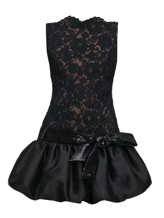 26FW 셀프 포트레이트 미디 원피스 AW26 013SB BLACK