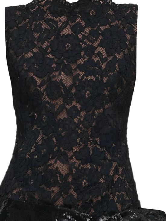 26FW 셀프 포트레이트 미디 원피스 AW26 013SB BLACK - SELF PORTRAIT