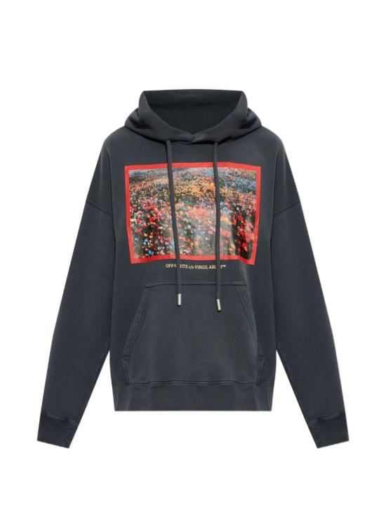 26FW 오프화이트 후드 티셔츠 2FE00447T W045 FADE OUT BLACK HIGH RISK RED