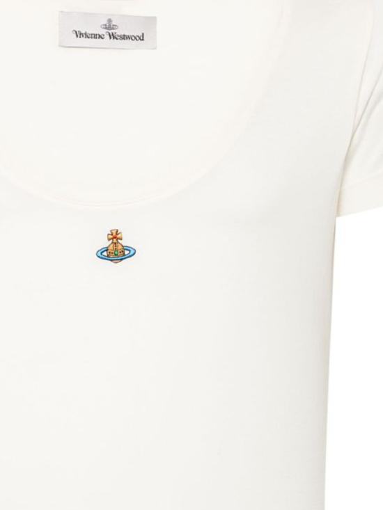 26FW 비비안웨스트우드 반팔 티셔츠 3G01002G J00BLA401 White - VIVIENNE WESTWOOD