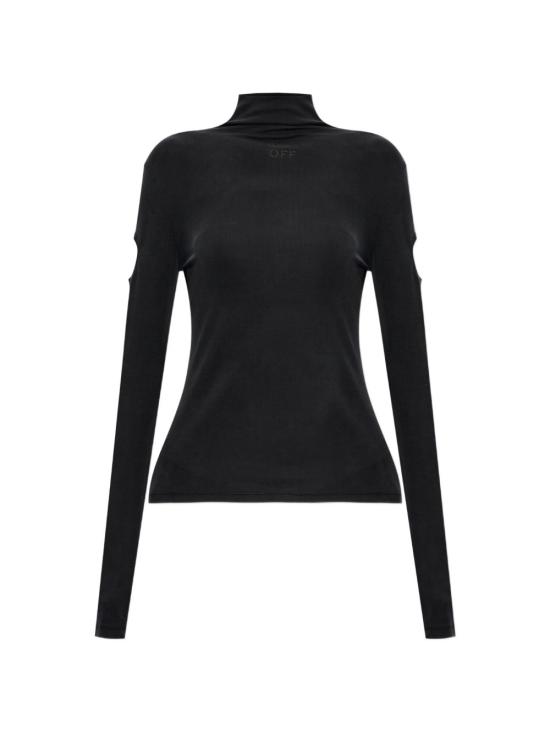 26FW 오프화이트 긴팔 티셔츠 2FB00354T W009 BLACK