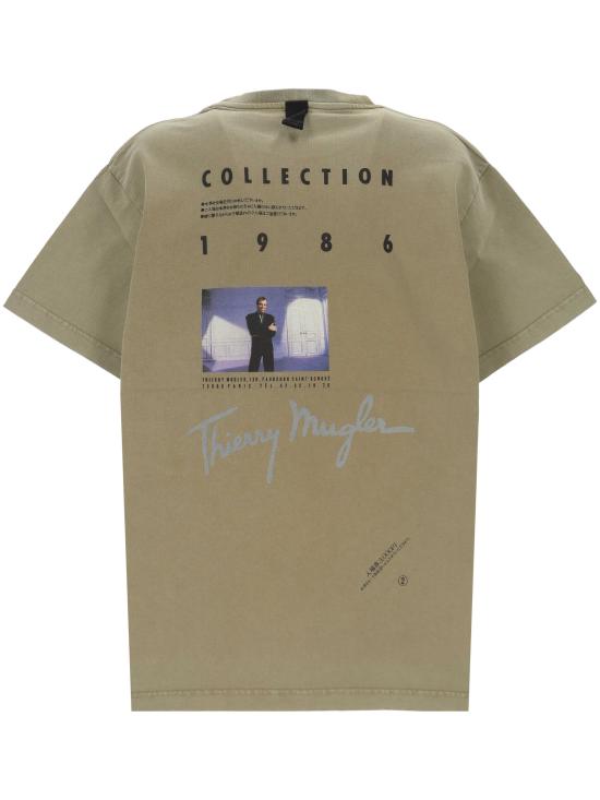 26FW 뮈글러 반팔 티셔츠 26F3TS01286032 5047 KHAKI - MUGLER