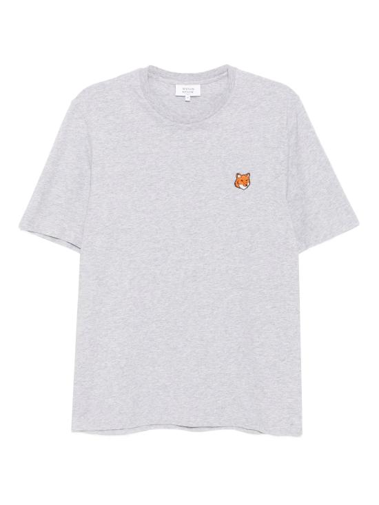 26FW 메종키츠네 폭스 헤드 레귤러 티셔츠 PM00107KJ7026 H120 Light grey melange