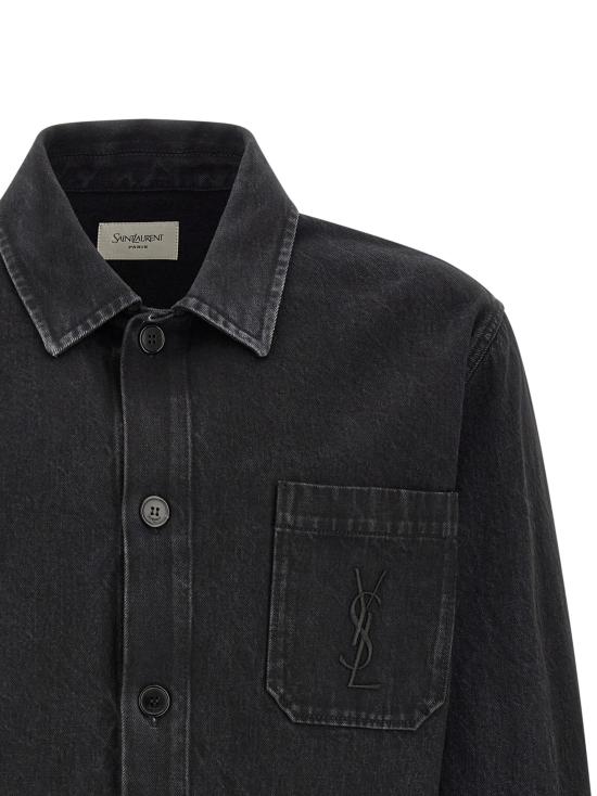 26FW 생로랑 긴팔 셔츠 A007M4Y07YD1238 Black - SAINT LAURENT