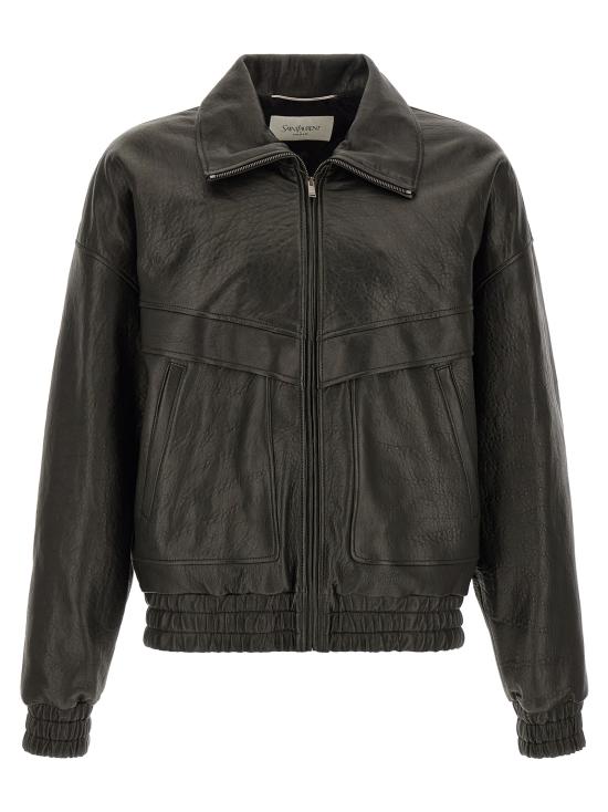 26FW 생로랑 가죽 자켓 847967YCNF21000 Black