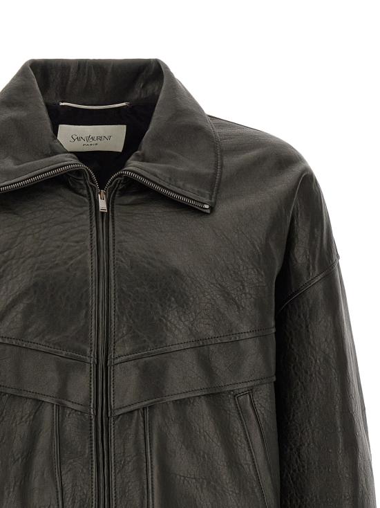 26FW 생로랑 가죽 자켓 847967YCNF21000 Black - SAINT LAURENT