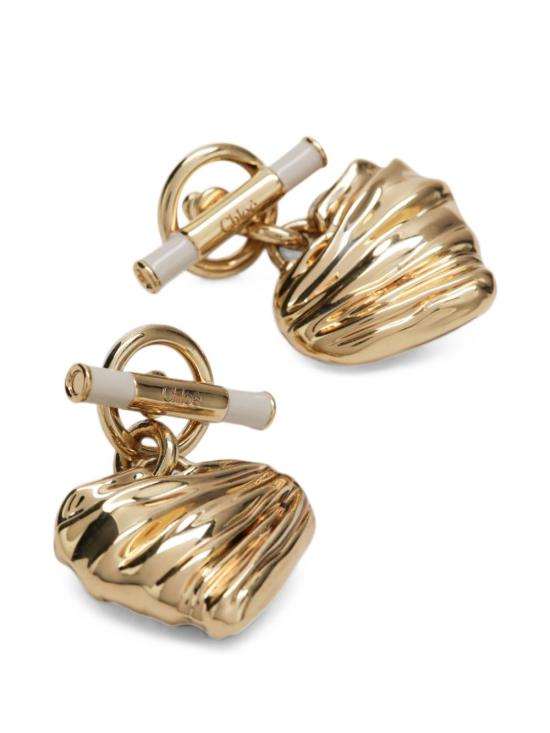 26FW 끌로에 이어링 26AJE08BER 9AI GOLD AND IVORY - CHLOE