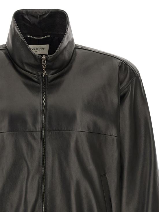 26FW 생로랑 가죽 자켓 A000H9YCOJ21000 Black - SAINT LAURENT