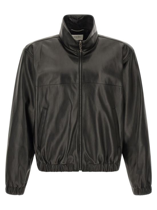 26FW 생로랑 가죽 자켓 A000H9YCOJ21000 Black