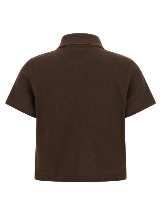 26FW 생로랑 폴로 티셔츠 A003I4Y38EK2019 Brown - SAINT LAURENT