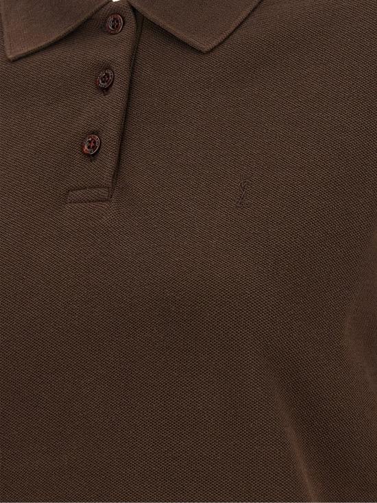 26FW 생로랑 폴로 티셔츠 A003I4Y38EK2019 Brown - SAINT LAURENT