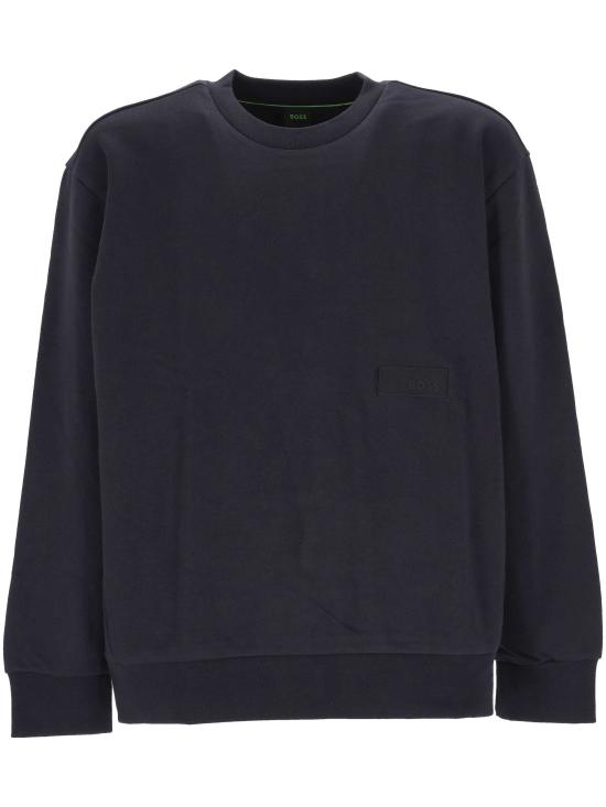 26FW 보스 긴팔 티셔츠 50564103 402 Dark blue