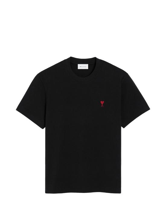 26FW 아미 스몰 하트 로고 티셔츠 BFUTS035 724001 Black