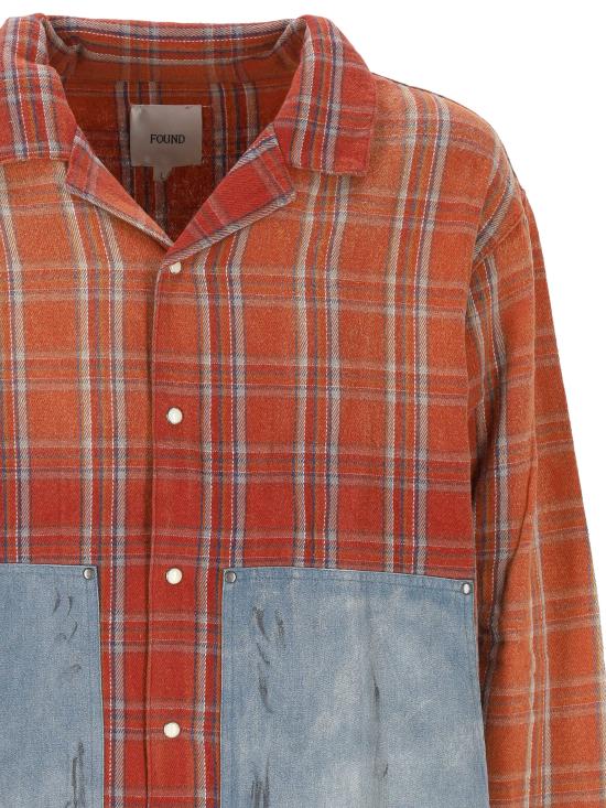 26FW 파운드 긴팔 셔츠 FOPF26SR03012 6482 BURNED ORANGE - FOUND