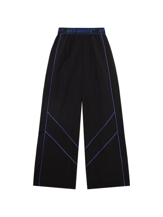 26FW 오프화이트 스트레이트 팬츠 2FH00609B W013 Black Electric Blue
