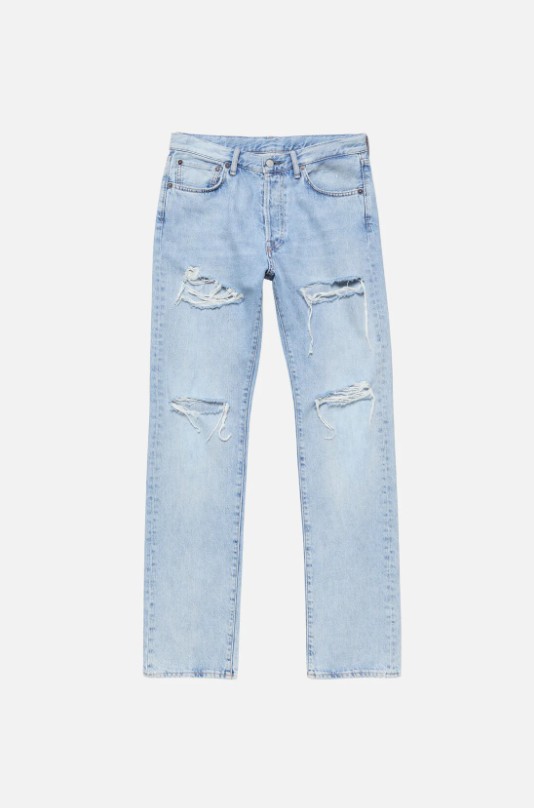 26FW 아크네 스튜디오 1996M 디스트레스드 데님 팬츠 B00511 228 Light Blue