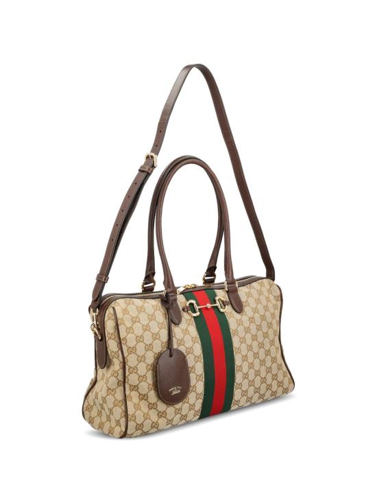 26FW 구찌 보르세토 GG 캔버스 라지 보스턴백 866734 FAFV99653 Beige - GUCCI