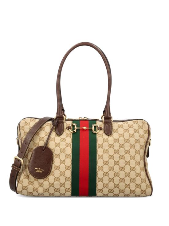 26FW 구찌 보르세토 GG 캔버스 라지 보스턴백 866734 FAFV99653 Beige